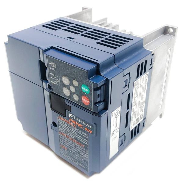 Nominal Motor HP [kW]20 Hp [15 kW] (ND)15 Hp [11 kW] (HD & HND)10 Hp [7.5 kW] (HHD)Rated Output Capacity kVA22 kVA (ND)18 kVA (HD & HND)14 kVA (HHD)Rated Output Voltage3 Phase, 380-480 Volt (with AVR)Rated Output Current28.5 Amps (HD)23 Amps (HD & HND)18 Amps (HHD)Rated Overload Capability120 % of nominal current for 1 minute (ND & HND)150 % of nominal current for 1 minute (HD)150 % of nominal current for 1 minute or 200% of nominal current for 0.5 seconds (HHD)Main Power Supply Input3 Phase, 380 to 480 Volt, 50/60 Hz (With AVR)Voltage / Frequency VariationsVoltage: +10 % to -15%Voltage Unbalance: 2% or lessFrequency: +5% to -5%Rated Current Input without DC Reactor[with DC Reactor]43.8 Amps [28.8 Amps] (ND)33 Amps [21.1 Amps] (HD & HND)23.2 Amps [14.4 Amps] (HHD)Required Power Supply Capacity20 kVA (ND)15 kVA (HD & HND)10 kVA(HHD)Braking Torque12 % (ND)15 % (HD & HND)20 % (HHD)DC BrakingStarting frequency: 0.0 to 60.0 HzBraking Time: 0.0 to 30.0 SecondsBraking Level: 0 to 60 % (ND),0 to 80 % (HD & HND), 0-100 % (HHD) of nominal currentBraking ChopperBuilt-InBraking ResisterOptionalMinimum Connectable Resistance60 ?DC ReactorOptional, DCR4-15 (ND)Optional, DCR4-11 (HD & HND)Optional, DCR4-7.5 (HHD)CoolingFan CoolingOptional External Cooling Adapter PB-E1-7.5EMC FilterOptionalDimensions7.09