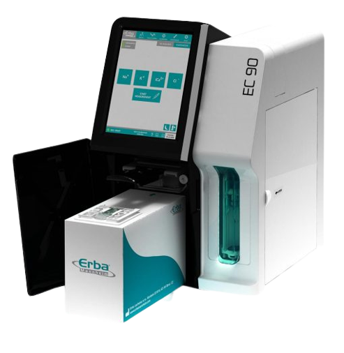 INNOVATIVE. PRECISE. AFFORDABLE.These three words are the core theme of our next generation electrolyte analyser design process. We understand that any new system must be economical to run and reliable to use as much as possible. By utilizing the innovative solid ISEs technology and using high quality components, we have made an analyser that is a great fit for laboratories everywhere. EVERYTHING YOU NEED. JUST 1 CLICK AWAY.The best things don’t need to be difficult to understand or to use. On the opposite - the best technology has to be easy to use, with only small learning curve. With this in mind, EC 90 introduces 1-click Analysis. Everything you need is only 1 click away now. Inserting cartridge? Measuring sample? Printing results on built-in printer? Just 1 click and you are there. INCREASED QUALITY Trouble Free Operation - State-of the art technology using fully automated production methods. Integrated reference sensor, automatic calibrations and quality reports. High quality components for long life and result stability. INCREASED PRODUCTIVITYSimplified daily routine – maintenance free technology, advanced connectivity with one-click analysis. Plug and play“all-in-one” consumable. INNOVATIVE Measuring Na, K, Cl and also iCa. Really small sample volume, super-fast analysis time together with low maintenace and excellent analytical performance. In all of these aspects, EC 90 shows why we call it “Next Generation Electrolyte Analyser”. Other benefits, like state of the art connectivity and data management are also standard. PRECISE Employing cutting edge technology, the New EC 90 ISE analyser takes laboratory electrolyte measurements to new heights. The linearity on all the parameters extends above clinically required levels and within-run precision is <1% CV. AFFORDABLE The cartridges maintain their sensitivity and first-class performance for 90 days from the day that they are docked into the analyser. The “all-in-one” cartridges cater for any laboratory size since the cartridges integrate the reagent pack with the biosensor and are available in three different kit sizes; small, medium and large, capable of performing 500, 1,000 and 3,000 sample measurements respectively. SOFTWARE Interacting with the EC 90 is made easy with large screen and clean software design. Sample results to QC records - everything is just tap away.TECHNICAL SPECIFICATIONSTouch Screen8.5 inch colour touch screen required levels and within-run precision is <1% CV. AFFORDABLE The cartridges maintain their sensitivity and first-class performance for 90 days from the day that they are docked into the analyser. The “all-in-one” cartridges cater for any laboratory size since the cartridges integrate the reagent pack with the biosensor and are available in three different kit sizes; small, medium and large, capable of performing 500, 1,000 and 3,000 sample measurements respectively. SOFTWARE Interacting with the EC 90 is made easy with large screen and clean software design. Sample results to QC records - everything is just tap away.TECHNICAL SPECIFICATIONSTouch Screen8.5 inch colour touch screen required levels and within-run precision is <1% CV. AFFORDABLE The cartridges maintain their sensitivity and first-class performance for 90 days from the day that they are docked into the analyser. The “all-in-one” cartridges cater for any laboratory size since the cartridges integrate the reagent pack with the biosensor and are available in three different kit sizes; small, medium and large, capable of performing 500, 1,000 and 3,000 sample measurements respectively. SOFTWARE Interacting with the EC 90 is made easy with large screen and clean software design. Sample results to QC records - everything is just tap away.TECHNICAL SPECIFICATIONSTouch Screen8.5 inch colour touch screen