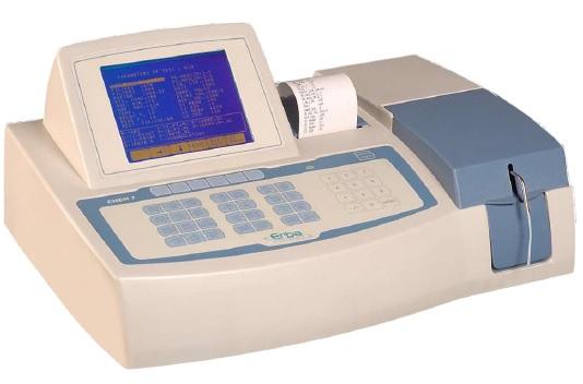 An advanced & versatile semi automated analyzer for all Clinical chemistry, Electrolytes, Immunoturbidimetric assays and Coagulation testProduct Features:Semi automated analyzer56 direct access keysTemperature selection for 20oC - 40oC in steps of 1oC5 reporting formatsOnline display of reaction curveResult recalculationThree levels of quality control with Levy Jennings plot5 reporting formatsUSB port interface for PC & printerProduct Applications:Entire range of Clinical chemistry, Electrolytes, Immunoturbidimetric assays and Coagulation test- 18 µl Flow cell- 1000 test result Memory- High resolution graphics LCD with backlight- Weight:  Approx. 7 Kgs.