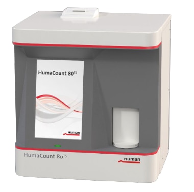 HumaCount 80TS is the first choice for medium laboratories with high standards and restricted budgets – even in remote care settings. No instrument in the market offers more speed and versatility at the given cost/test.Large color touchscreen for intuitive operationBuilt-in thermal printerAnti Clogging TechnologyOptional 2D barcode for error-free upload of target valuesOptional rechargeable battery and solar panelHigh throughput for workload at peak hoursIdeal for STAT samples