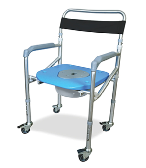 Comfort Foldable Commode Shower Chair With Wheels