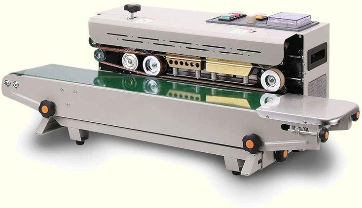 These machines promotes high efficiency in packing works by feeding bags horizontally into the machine. Durable and beautiful sealing, durable sealing is made as indirect heating method is adopted and enforced freezing is give.Sealing Width	10 to 12mmSealing Speed	Variable 0 to 10 Mtr./minMax. Conveyor Load	2 KgConveyor Belt Width	135mmTemp. Range	0 - 250CDim. LxWXH(mm)	850 * 370 * 270mmPower	50HZ 10 200v/5AApprox Weight	23 KgPacking Material	Any heat sealable matrial like PP, LD, LLDP, HMHD, Alu. Foil and any laminated 2 or 3 layer pouches.Vertical Model Height Adjustments(mm)	100 to 300