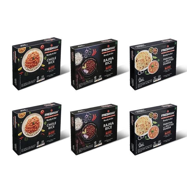 2 Chole Rice + 2 Rajma Rice +2 Paratha Mutter Paneer