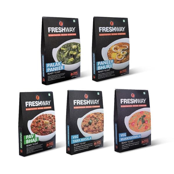 Palak Paneer + Paneer Bhurji + Pav Bhaji + Veg Tawa Masala + Veg Makkhanwala