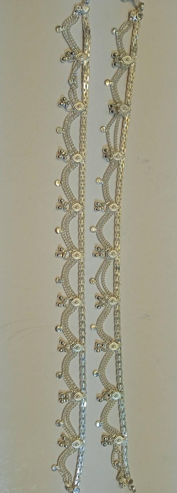silver fancy payal