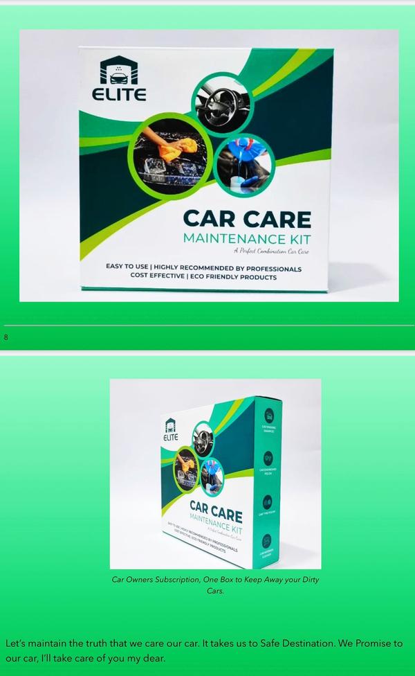 This Pack Contains 1 car Wash Shampoo, 1 Foam Wash Shampoo, 1 Car Interior Cleaner, 1 Car Perfume, 1 Car Dashboard Polish, 1 Tyre Polish, 1 car body Polish, 1 Car AC Cleaning Brush, 1 Microfiber Cloth.~ Easy To Use~ Highly Used By Professionals~ Cost Effective~ Eco Friendly Product.
