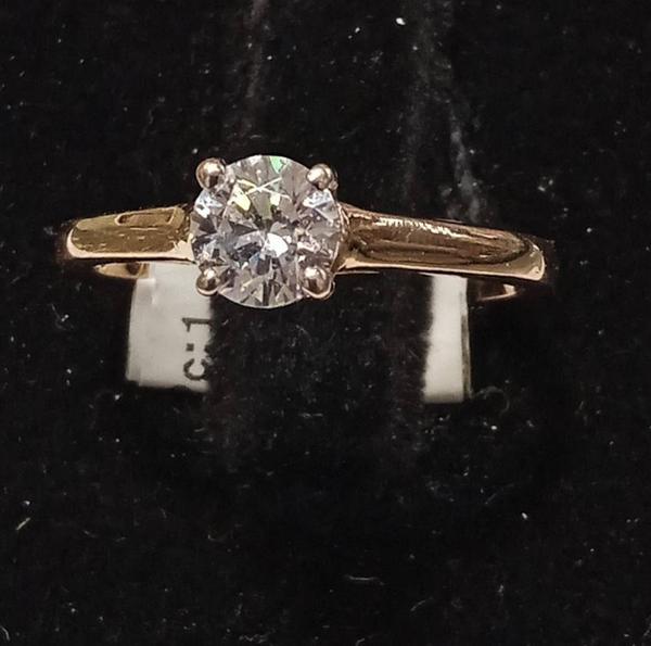 Cz Gold Ring 750 HmCz Gold Ring 750 Hm