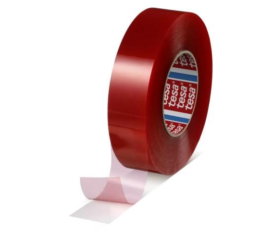 tesa® 4965 is a transparent double-sided self-adhesive tape consisting of a PET backing and a tackyfied acrylic adhesive.tesa® 4965 features especially:▪ Reliable bond even to LSE substrates▪ Immediate usability right after assembly▪ Suitability for most demanding applications such as heavy stress, high temperatures or critical substratesMain Application▪ Mounting of ABS plastic parts in the car industry▪ Self-adhesive mounting of rubber/EPDM profiles▪ Mounting of decorative profiles and mouldings in the furniture industry▪ Mounting of battery packs, lenses and touch-screens in electronic devices