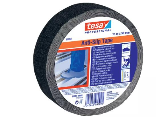 The application area for tesa® Anti Slip Professional range is everywhere safe footing is required. Anti Slip black is the idealprotection to prevent from skidding and therefore helps to avoid accidents in the job related. Very good adhesion of theproduct is suitable for demanding surfaces such as factory floors, industry areas etc. The strong and durable adhesive coatingsecures a high Anti Slip effect of up to 1- 2 years in normal use areas. The Anti Slip tapes are hand tearable and no shrinkageoccurs after application.Main ApplicationEverywhere safe footing is required▪ Hand tearability▪ Suitable for die cutting yes▪ Resistance to chemicals▪ Salt water resistantEvaluation across relevant tesa® assortment: very good good medium low