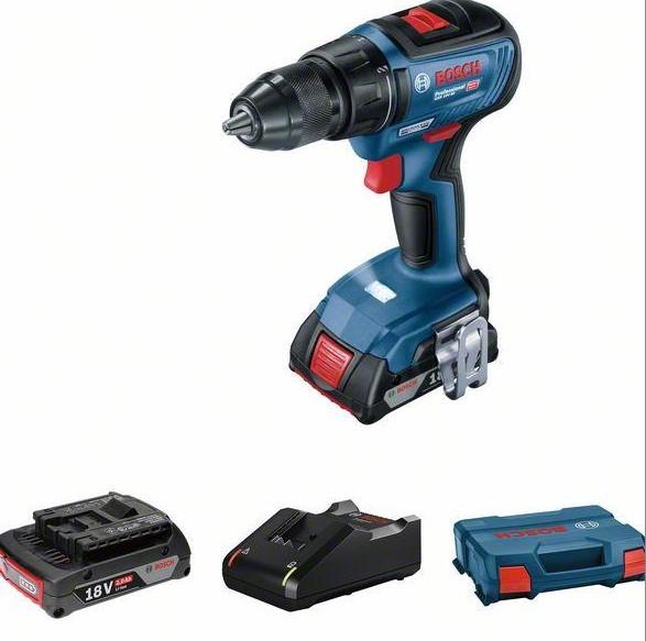 Torque (soft/hard/max.)	28/50/50 NmNo-load speed (1st gear / 2nd gear)	0 – 460 / 0 – 1,800 rpmBattery type	Lithium-ionChuck capacity, min./max.	1.5 / 13 mmWeight excl. battery	1 kgTorque settings	20+1Drilling diameterMax. drilling diameter in aluminium	13 mmMax. drilling diameter in wood	35 mmMax. drilling diameter in steel	13 mmScrew diameterMax. screw diameter	10 mmNoise/vibration informationSound pressure level	88 dB(A)Sound power level	99 dB(A)Uncertainty K	5 dB