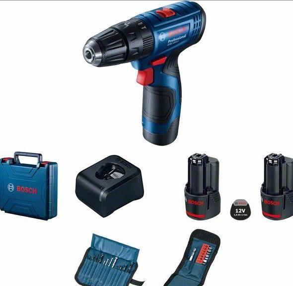 Torque (soft/hard/max.)	14/30/- NmNo-load speed (1st gear / 2nd gear)	0 – 400 / 0 – 1,500 rpmBattery type	Lithium-ionMax. impact rate	22.500 bpmChuck capacity, min./max.	0.8 / 10 mmWeight excl. battery	0.9 kgTorque settings	20+2Drilling diameterMax. drilling diameter in wood	20 mmMax. drilling diameter in steel	10 mmMax. drilling diameter in masonry	8 mmScrew diameterMax. screw diameter	8 mmNoise/vibration informationSound pressure level	82.5 dB(A)Sound power level	93.5 dB(A)Uncertainty K	3 dB