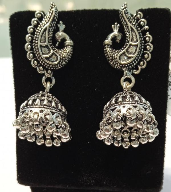 silver ANTIQ jhumkaa