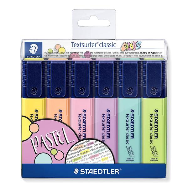  Staedtler Classic Highlighter Pastel Colour Set of 6 Colours