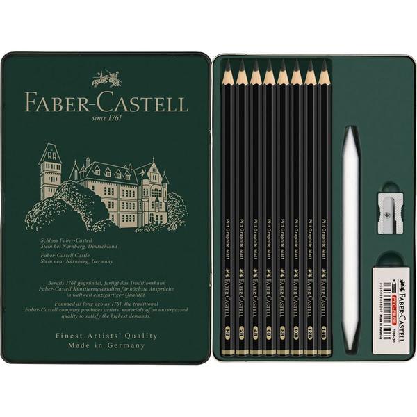 FABER CASTELL Pitt Graphite Matt set, tin of 11