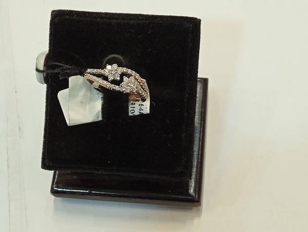 double flowers fancy diamond ring