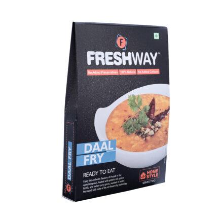 ( Packet Weight: 50 gms – Rehydrated Weight: 250 gms )NO ADDED PRESERVATIVES, 100% NATURAL, NO ADDED COLOURSEnjoy the authentic favours of Punjab in the appetizing daal, loaded with protein rich yellow lentils, and Indian curry spices, sautéed in butter. Processed with state of the art freeze-dry technology.IngredientsYellow Lentils, Tomato, Onion, Garlic, Ginger, Butter, Cotton Seed Oil, Iodized Salt and mixed Indian Spices.Precautions:- Store in cool and dry place and away from direct sunlight.- Once opened consume completely.- Correct quantity of water is important. Excess / less water may change the desired results.- No Refrigeration required.