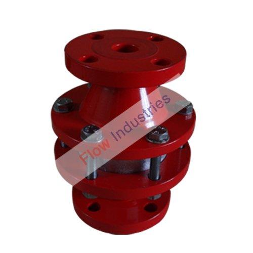 Flame arresters are safety device designed to exitinguish or chek the travel of flame in pipelines and ducts and to prevent flame spreading from them into or put of plant and equipments. Available in sizes from 1″ to 12″ elements are stainless steel with a cast alluminium, carbon steel or stainless steel casing. testing as CMRI standard.