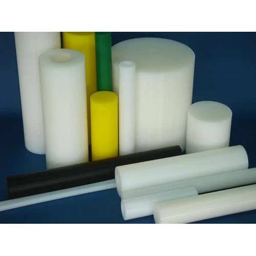 Product Details:Size	as per requirementColor	WhiteShape	CylindricalMaterial	NylonLength	as per requirementTensile Strength	as per requirementDeveloped by incorporating extrusion technique, our offered rods are extensively demanded to be used in bearings, grommets, nuts & bolts, washers, cams, gears, spindles and pulleys. Apart from having physical and mechanical properties, these rods are known for their features like good impact resistance, heat resistance, good shock absorbing properties, non-inflammability, toughness and abrasion resistance.Some of the outstanding characteristics are as follows:Excellent wear resistanceSelf lubricationSmall coefficient of frictionGood electrical propertiesGood machinabilityAnti Corrosive nature