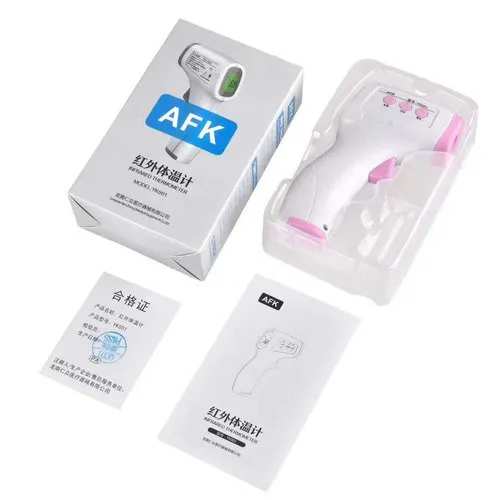 Product Details:Brand	AFKModel	AFK001Temperature Range	32-42 Degree CResponse Time	0.5 secondsEmissivity	3-5 cmAuto Off	YesWe have IR thermometers- Model: AFK001 @ 3300+GSTReady stock