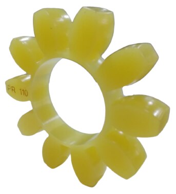 Material: Cast PolyurethaneSize: 1. OD With Petal: 2552. Ring ID: 1273. Ring OD:147 4. Thickness:42 6. No. of Petal: 10We manufacture and provide high quality range of Spider Coupling. We complete focus in designing accurate size and dimension for perfect fitting.R Series Spider Range :PR14, PR19, PR24, PR28, PR38, PR42, PR48, PR55, PR65, PR75, PR90, PR100, PR110, PR125, PR140, PR160, PR180Additional Information:Delivery Time: 4 - 6 Working DaysPackaging Details: Standard