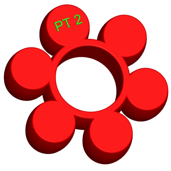 Material: Cast PolyurethaneSize: 1. OD With Petal: 68mm2. Ring OD: 36mm3. Ring Inner: 28mm4. Petal Dia.: 20mm5. Thickness: 18mm6. No. of Petal: 6We manufacture and provide high quality range of Spider Coupling. We complete focus in designing accurate size and dimension for perfect fitting.T Series Spider Range :PT1, PT2, PT3, PT4, PT5, PT6, PT7, PT8, PT9, PT10, PT11, PT12, PT13Additional Information:Delivery Time: 4 - 6 Working DaysPackaging Details: Standard