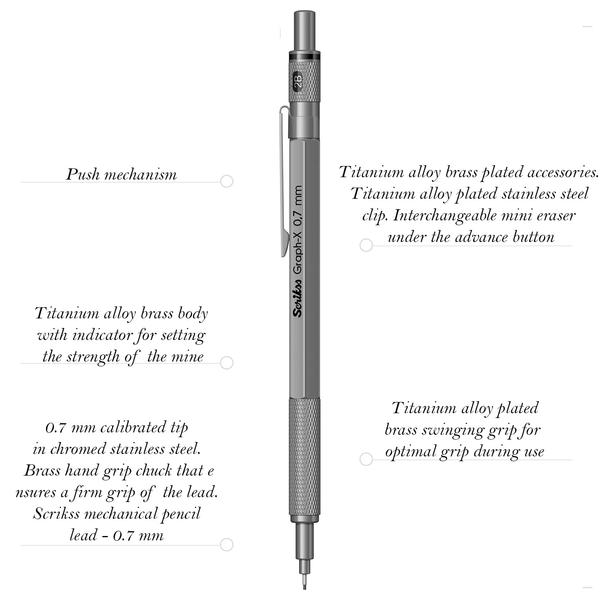 Scrikss Graph-X 0.7mm Mechanical Pencil