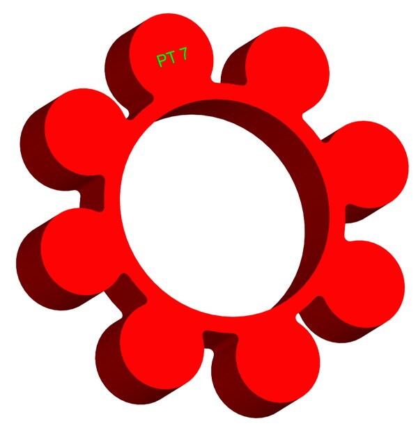 Material: Cast PolyurethaneSize: 1. OD With Petal: 170mm2. Ring OD: 106mm3. Ring Inner: 92mm4. Petal Dia.: 36mm5. Thickness: 30mm6. No. of Petal: 8We manufacture and provide high quality range of Spider Coupling. We complete focus in designing accurate size and dimension for perfect fitting.T Series Spider Range :PT1, PT2, PT3, PT4, PT5, PT6, PT7, PT8, PT9, PT10, PT11, PT12, PT13Additional Information:Delivery Time: 4 - 6 Working DaysPackaging Details: Standard