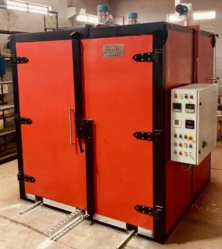 We manufacture Electrical Industrial Ovens with latest technology. Insulated double walled metallic doors fitted with standard set of hardware with adjustable mesh. Belt Drive Motor Blower are Provided to maintain the temperature uniformly with in the chamber. The Ovens are Durable, best performance & Low Maintenance. Easily removable heating elements. Charging systems with trolley/trays to suit specific application. Insulated with Glass/mineral wool on Top , Bottom & all sides.This industrial oven provides vacuum drying for flammable and non-flammable solvents and ensures safe drying without residues. Additionally, our industrial oven is tested on various quality parameters in order to make certain a flawless dispatch at the customer’s end.Features:Power efficientHighly spaciousLess maintenance