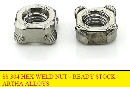 Artha Alloys is one of the leading Manufacturer of Din 928 Stainless Steel 304 Hex Weld Nut . Stainless Steel 304 Hex Weld Nut are create in such a way that they can weld into other object. Stainless Steel 304 Hex weld Nut contains high amount of chromium and nickel . Due to presence of chromium and Nickel the product become rust free . Its also prevent Stainless steel 304 Hex Weld Nut from corrosion . We Provide Stainless Steel 304 Hex Weld Nut of all types , Kinds and different dimensions of the welded Hex Nut . Stainless Steel 304 Hex Weld Nut have a feature of high torque value , its means that the can be used in any application which can withstand high pressure . Stainless Steel 304 Hex Weld Nut are welded on the parent material and they are used with bolts and screws to join any materials mechanically. Stainless Steel 304 Hex Weld Nut are used to join other fasteners with a metal workpiece. Stainless Steel 304 Hex Weld Nut is in a hexagonal shape which make it very easy to turn. Stainless Steel 304 Hex Weld Nut have more strength than any other nut because of its welded nature . Stainless Steel 304 Hex Weld Nut is attached to other fasteners like bolts and screws with the help of Hex Key Wrench or Allen wrench. Stainless Steel 304 Hex Weld Nut are mostly made from low carbon steel or Stainless Steel . 304 SS Weld nut are made from Hex Bar the are cut into small piece.Then one size of Weld Hax bolt is threaded. We have a Whole team who looks after the process of SS 304 Hex Weld nut . We manufacture the best quality of Stainless Steel 304 Hex Weld Nut at reasonable rates . Stainless Steel 304 Hex Weld Nut are customized according to the drawings provide by our customers . SS 304 Hex Nut are preferred more as compared to square nuts because hex nuts are very easy to tighten or install as compared to square nuts because square nuts have only four sizes whereas hex nuts have six size because of its hexagonal shape and hex nut have feature of torque which made the more easier to tighten and install. Stainless Steel 304 Hex Weld Nut are available in size from M3 to M100 . Stainless Steel 304 Hex Weld Nut available length is 3mm to 200mm.Uses of Stainless Steel 304 Hex Weld Nut1. Stainless Steel 304 Hex Weld Nut is used in Gas Industry.2. Stainless Steel 304 Hex Weld Nut is used in Agriculture Industry.3. Stainless Steel 304 Hex Weld Nut is used in Automobile Industry.4. Stainless Steel 304 Hex Weld Nut is used in Oil Industry.5. Stainless Steel 304 Hex Weld Nut is used in Building & Construction Industry.6. Stainless Steel 304 Hex Weld Nut is used in Power Generation Industry.7. Stainless Steel 304 Hex Weld Nut is used in military.8. Stainless Steel 304 Hex Weld Nut is used in Marine.9. Stainless Steel 304 Hex Weld Nut is used in household works.10. Stainless Steel 304 Hex Weld Nut is used in Plumbing.11. Stainless Steel 304 Hex Weld Nut is used in Water Supply Systems.12. Stainless Steel 304 Hex Weld Nut is used in Chemical Refining.We also export Stainless Steel 304 Hex Weld Nut to various like Dubai , UAE , Saudi Arabia , Australia , Europe , Russia , Germany , United States of America, London , Canada , Iran , Turkey , Bangladesh , Thailand , Italy , France, South Africa , Sri Lanka , Israel , Oman , Finland , Qatar etc .We also supply Stainless Steel 304 Hex Weld Nut to various States and regions in India like Kerala , Visakhapatnam , Tamil Nadu , Karnataka , Kerala , MIDC , Gujarat , Uttar Pradesh , Delhi , Noida , Andhra Pradesh , Bangalore, Goa , Chandigarh , Puducherry, Bihar , Telangana , Hyderabad , Assam , Himachal Pradesh , Chhattisgarh , Odisha.Chemical Properties of SS 304 Hex Weld NutC - Min-0.08Mn - Min- 2Si - Min-0.8P - Min-0.045S - Min- 0.03Cr - 18-20Ni - 8-10.5N - Min-0.1Mechanical Properties of 304 Hex Weld NutTensile Strength (MPa) Min – 515Yield Strength 0.2% Proof (MPa) Min – 205Elongation (% in 50 mm ) Min – 40Hardness Rockwell B (HR B) Max – 92Brinell (HB) Max - 201Packaging of Stainless Steel 304 Hex Weld Nut We packed and stored our Products according to the International Standards and regulations . Before sending the material to the customer we do inspection of the material . Bubble wrap is wrapped around our product . We packed the material in a light weight wooden box so while shipment the weight of the material doesn’t Increase. We also provide the fumigation Certificate to our customers . We also do marking on our material. Test Certificate is also been provided with the material. We provide the best quality of material and best quality of packaging to our customers. Marking is also done on the product