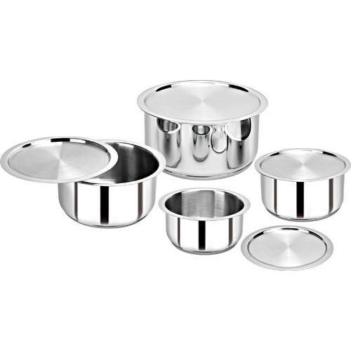 MANUFACTURES OF STAINLESS STEEL THOPES AND HANDIS AVAILABLE IN DIFFRENT SIZES AND SHAPES.THOPES WITH LID