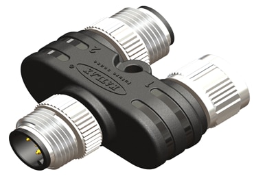 Y-Splitter M12 5 Pin Female to 5 Pin 1x Female & 1x Male