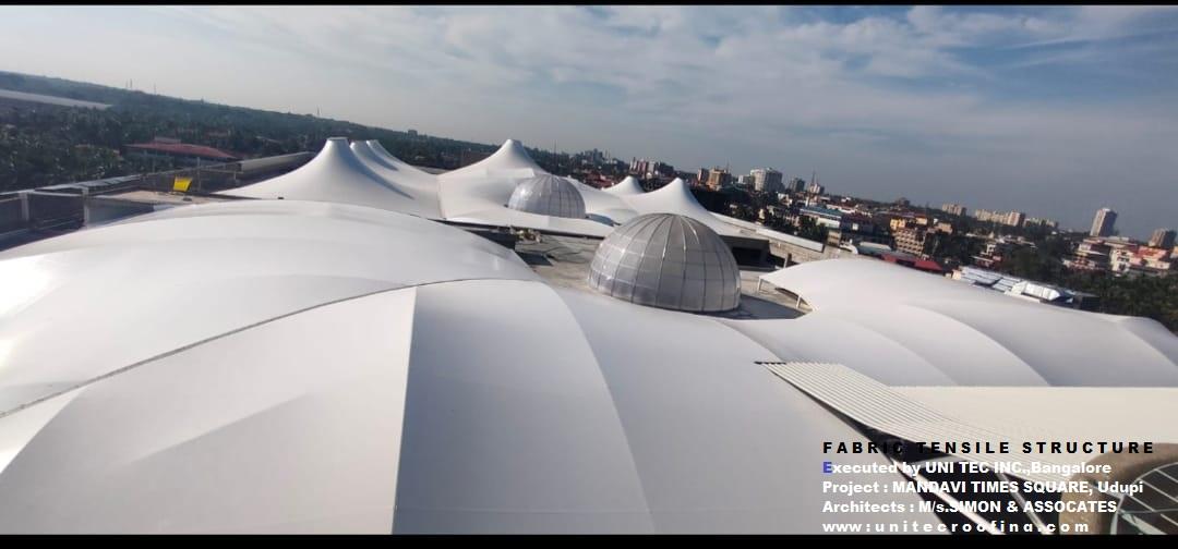 Fabric Tensile Structure - A premier leading roofing structure which is manufactured entirely off site unlikely than the traditional bricks and cement as a result of which, it is preferred for amplifying the ambience of places or even for a simple car parking area. This Structure is highly appreciated due to its durability and innovative design. These are available at reasonable cost when compared to its features. These structures look very pressing and allows you to make a statement.