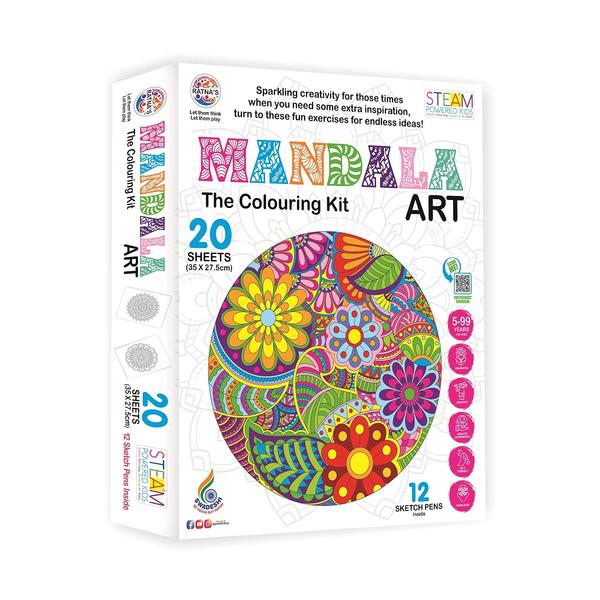 Mandala Art | A Perfect Coloring kit for All Ages (Multicolour)