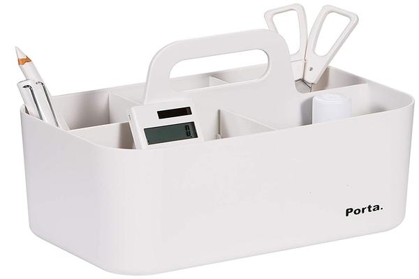 Litem Porta Compact - A Compact & Stackable Storage Unit for organizing Small Objects in Office & Home (Ivory)