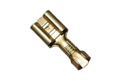 CUBANO BRASS SNAP - ON FEMALE TERMINALS WITH POSITIVE DIMPLE LOCKING SUITABLE FOR BLADE CONNECTIONS