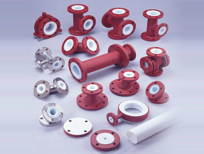 M.S / S.S  PTFE - PFA - FEP Lined Pipes Spool Fittings & Valves