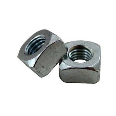 Square Nuts are four sided square body nut fasteners with centre tapping. Square nuts are often used with square headed bolts. However its use is not limited to only square headed bolts. Square body profile is can sustain less torquing force as compared to 6 sided hexagon. Square nuts are also known by 4 sided nuts and square body nuts. Square nut dimensions are defined in both metric and imperials sizes with unified national coarse pitch (UNC), fine pitch (UNF), fixed pitch (UN) and iso metric thread profile. These are produced across all material categories and astm specifications.Browse the page for information on square nut manufacturing process, forming method, available sizes, sub-types, thread types, metric and imperial dimension standards, weight charts, torque values, material categories, grades and astm specifications.