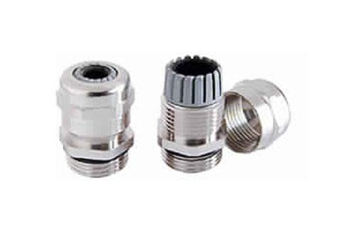 We offer a wide range of Nickel Plated Brass Cable Gland – IP68 Rating – Metric Thread that is used for unarmored PVC, XLPE and other synthetic cables. Our range of Nickel Plated Brass Cable Gland is known for the following features:> Superior strain relief> Nickel-plated brass for corrosion protection> Incorporates a unique camera shutter principle, which protects the cable> Fully insulated by plastic insert> Neoprene seal for fluid tightnessMaterial:> Brass nickel plated> Polyamide 6 insert (self extinguishing)> Neoprene seal (self extinguishing)> Neoprene O-Ring (self extinguishing)> Continuous operating temperature: -20 to + 100°C> Threading: According to IEC 423, EC 423A and EN 60423> IP rating: IP68 This Metal Gland is a new unique product that is very different from traditional metal glands.> IP 68 rating the highest possible> Superior strain relief> Nickel plated brass for corrosion protection.> Incorporates a unique camera shutter principle which protects the cable.> Fully insulated by plastic insert.> Neoprene seal for fluid tightness.The perfect gland for unarmoured PVC, XLPE and other synthetic cables. Material Brass nickel plated Polyamide 6 insert – (self extinguishing) Neoprene seal – (self extinguishing) Neoprene O-Ring – (self extinguishing)