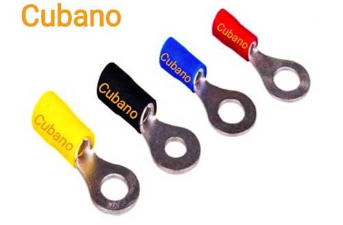 CUBANO COPPER RING TONGUE TERMINAL ENDS (INSULATED WITH METAL REINFORCMENT) FOR SOLDERLESS CRIMPING TO COPPER OR ALUMINIUM CONDUCTORS (NEW DEVELOPMENT)