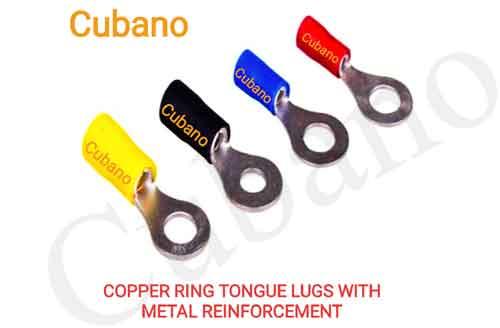 COPPER RING TONGUE TERMINAL ENDS( INSULATED WITH METAL REINFORCEMENT) FOR SOLDERLESS CRIMPING TO COPPER OR ALUMINIUM CONDUCTORS
