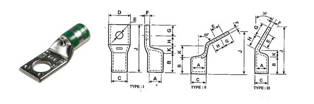 CUBANO COPPER TUBULAR TERMINAL ENDS FOR SOLDERLESS CRIMPING TO COPPER CONDUCTORS REF: D.L.W (600 AND 300)