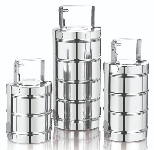 MANUFACTURERS AND SUPPLIERS OF STAINLESS STEEL TIFFIN BOXES / TIFFIN CARRIER / LUNCH BOX / TRAVEL BOX / LUNCH CARRIER / PARTITION BOXES OF DIFFERENT SHAPES AND DIFFERENT DESIGNS