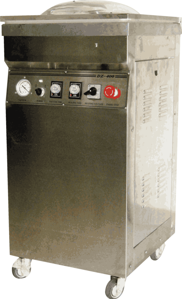 Chamber Type	SingleBrand	DurapakVoltage	230VSealing Length	1 x 250 mmChamber Size	265 x 350 x 90 mmPower	0.15 kWFrequency	50 HzPhase	Single PhaseDimension with Lid Open	315 x 520 x 720 mmDimension with Lid Close	315 x 520 x 260 mmProduct DescriptionThe Vacuum Packaging Machine is easy-to-handle, and it is immediately ready-to-operate. Furthermore, it is possible to set different vacuum- and sealing times. Thanks to the stainless steel housing and chamber it is easy to clean and thus particularly hygienic. A simple 230 volts power connection is sufficient. Combined with the thermalizer Emily the new Gourmet Saver is the perfect and price-efficient start into the topic vacuum cooking.Standard Equipment:Completely made of stainless steelHigh performance vacuum pumpVacuum stop keyElectronic controlPlexiglas lid – important for packaging soups and saucesFlat Plexiglas lid