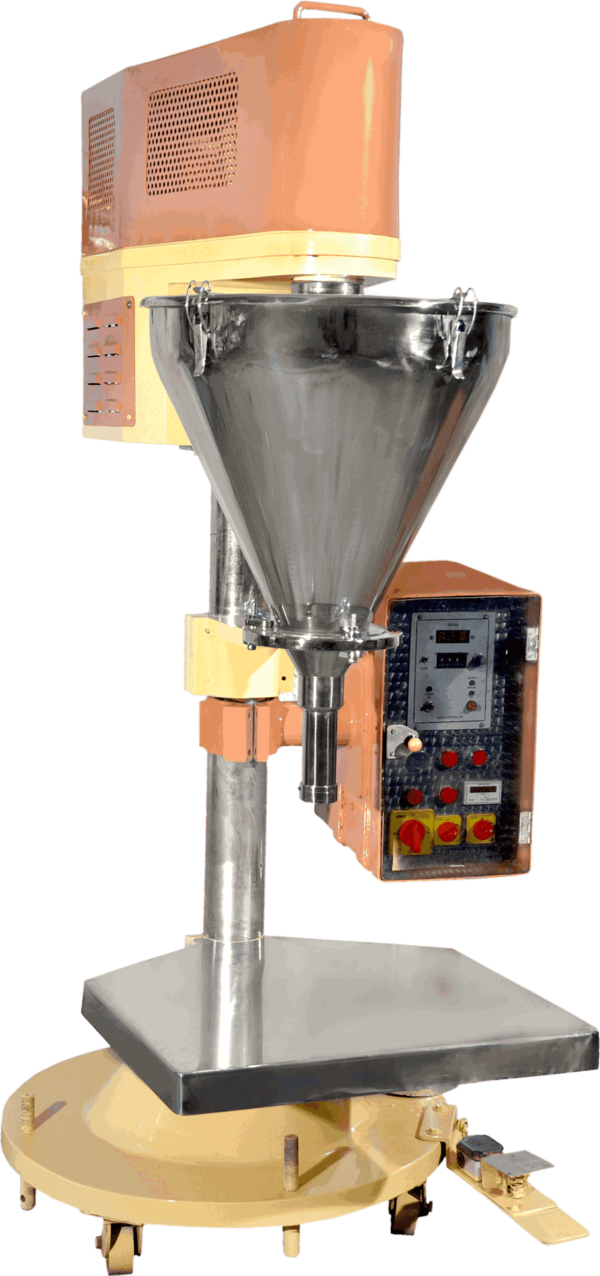 Semi Automatic auger based machine to drop power like Pharmaceutical Powder, chemical powder, ground spices, ground coffee colors, milk powder , Baby Food Powder, masala powder , flour , Maida, Besan etc.Dropping Range :- 50 to 500gm, / 500 to 1000gm,/ 500 to 5000gmspeed :- 03 to 15 drop per minute 