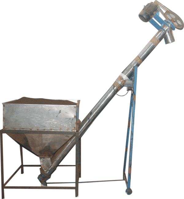 The screw conveyor can convey sports of powder material. It can be combined with the packing machine and also can be use separately. This elevator traveling the material ensuring no wastage & dropping of material during travel.complete machine made in stainless steel except of the motor and gearing. This elevator is very useful system for taking the material upward, distributing, feeding etc..