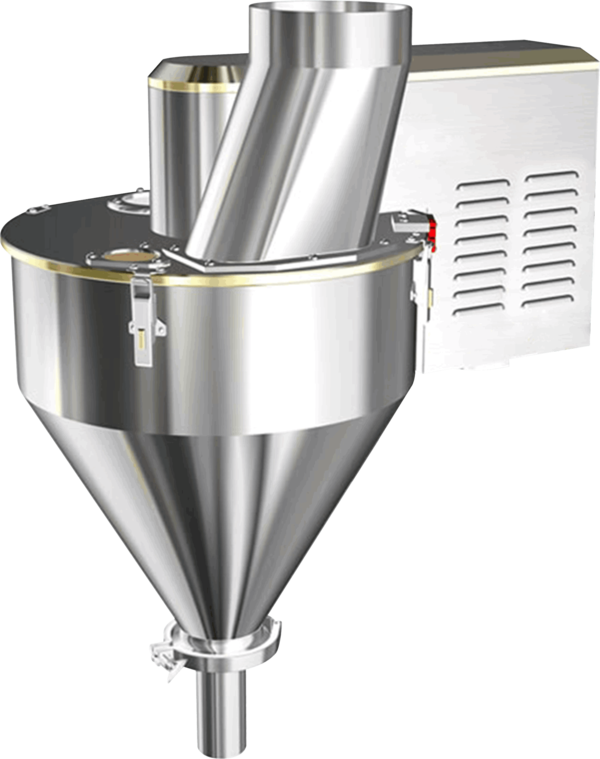 As per the product's requirement different types of feeding options can be used with our bagger 