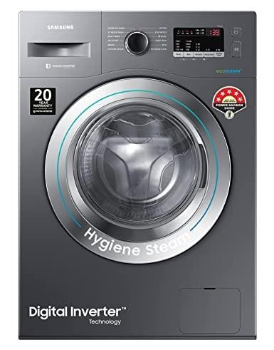 Samsung 6.5 Kg Inverter 5 star Fully-Automatic Front Loading Washing Machine (WW66R22EK0X/TL, Inox Grey, Hygiene steam)Fully-automatic front-loading washing machine; 6.5 kg capacityEnergy Rating: 5 Star3 years on product, 10 years on motorFully-automatic: front load washing machinesCapacity 6.5kg: Suitable for families with 4 to 5 members VAISHNAV ENTERPRISESJAWAHAR NAGAR, MANEWADA ROAD, NAGPUR
