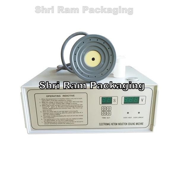 A electro-magnetic induction Sealer Machine is mainly applicable operation of non- metal bottleneck(i.e plastic , glass )Model : DGF 500A(20-100 mm )diaPower : 500 WWeight : 5Kg