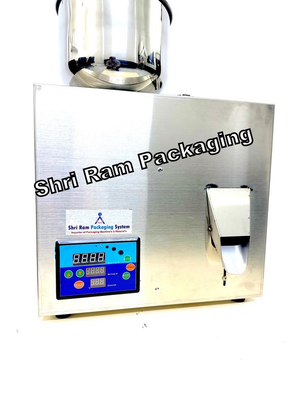 Small granule filling machine is suitable for weighing and filling granule items rice,pulse sugar ,peanuts etc. we have multiple model available in granule and powder filling machine with different filling range.