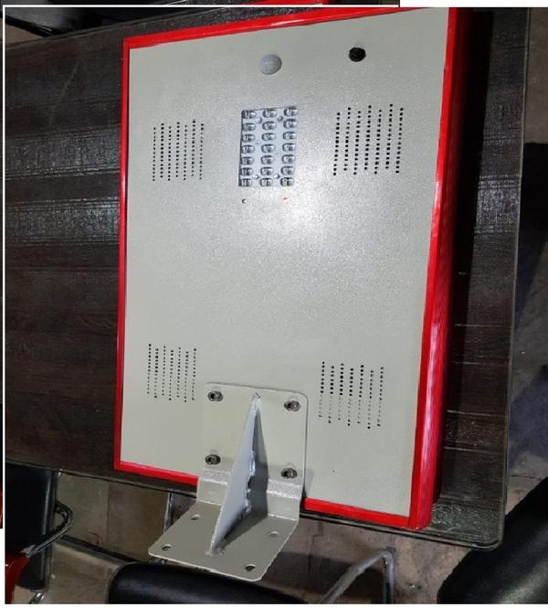 ALL IN ONE SOLAR STREET LIGHT-20W System comes with inbuilt Lithium Ion 2800 lumen output and a 30W-40 Solar Panel. System comes along with a mounting bracket compatible with most standard poles allowing for easier installation.